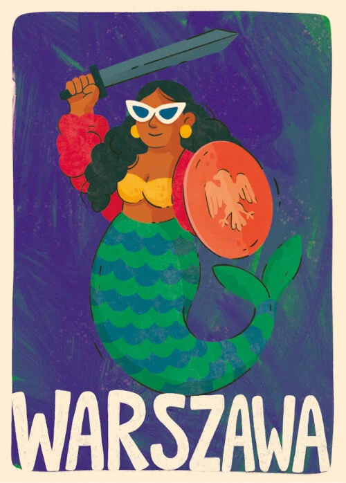 Warszawska Syrenka Postcard